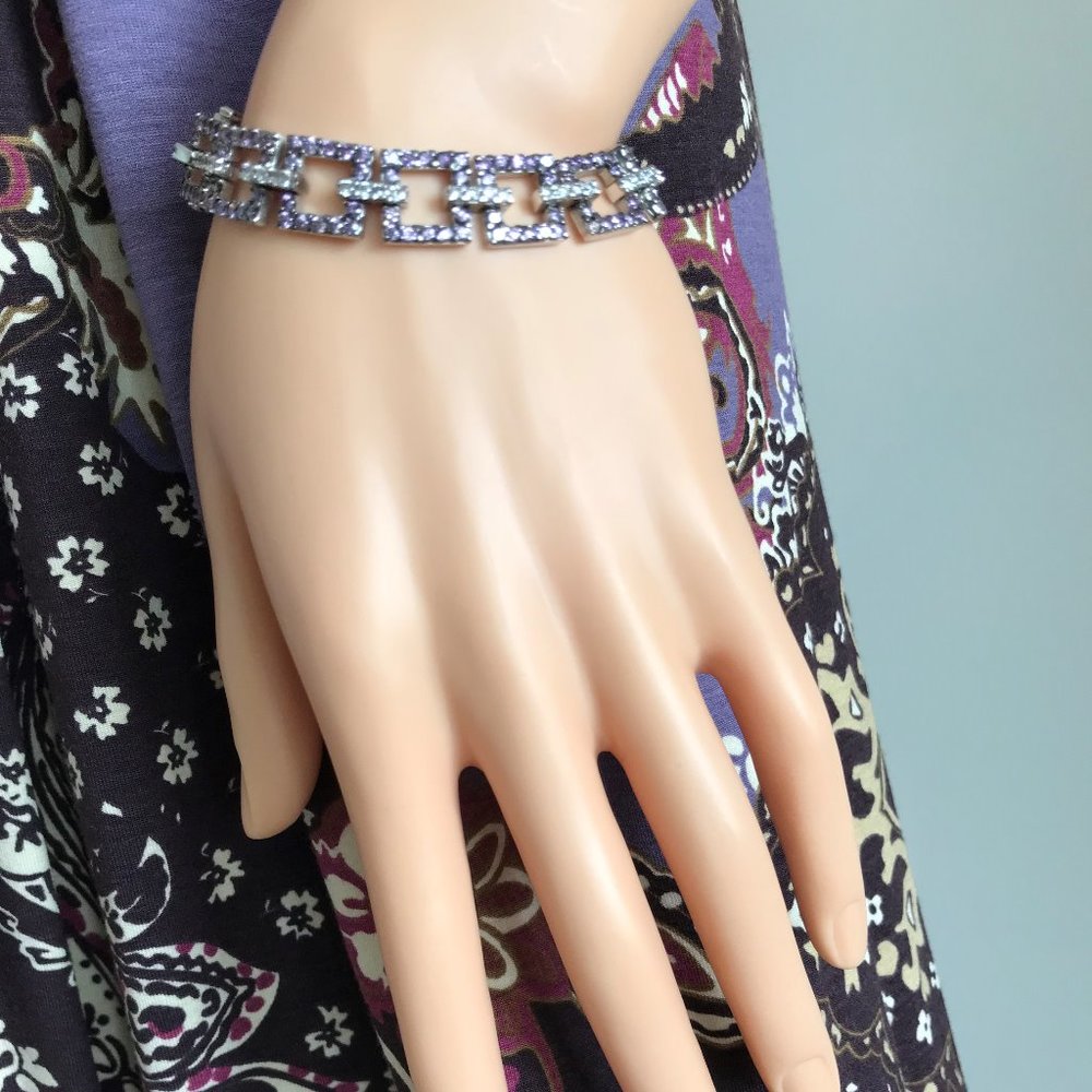 Sterling Silver crystal bracelet